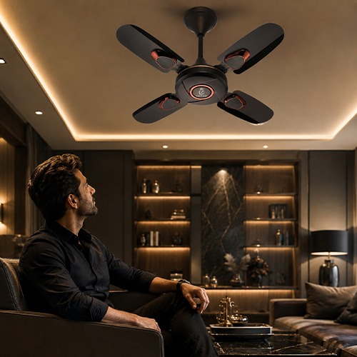 Beagle King ceiling fan in a living room
